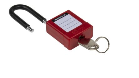 RS PRO 安全挂锁, 6.4mm直径锁钩, 铝，尼龙制 安全锁定, 1锁钩, 38mm