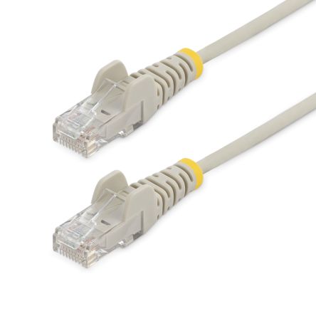 StarTech.com Cable Ethernet Cat6 U/UTP De Color Gris, Long. 2m, Funda De PVC, Libre De Halógenos Y Bajo Nivel De Humo