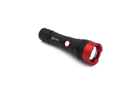 RS PRO F21 Taschenlampe LED Schwarz, Rot Im Alu-Gehäuse, 600 Lm, 163 Mm