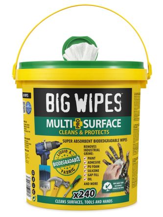 Big Wipes XL SUPER TOWELS PRO+ Desinfektionsmittel-Reinigungstücher, Transparent, 150 Tücher Pro Packung