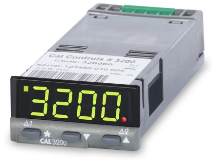 CAL 3200 PID Temperaturregler, 2 X Relais Ausgang, 24 Vac/dc, 48 X 24mm