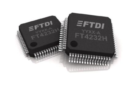 FTDI Chip Controlador USB FT4232HQ-TRAY, 64 Pines, QFN, 12Mbps, 3,3 V