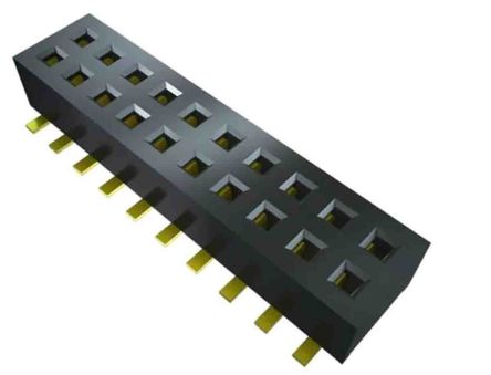 Samtec CLP Series Vertical Surface Mount PCB Socket, 7-Contact, 2-Row, 1.27mm Pitch, Press-In Termination