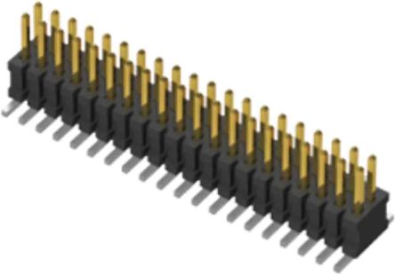 Samtec FTSH Series Right Angle Pin Header, 26 Contact(s), 1.27mm Pitch, 2 Row(s), Unshrouded