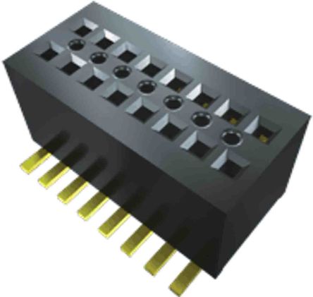 Samtec Conector Hembra Para PCB Serie CLE TÍO, De 60 Vías En 2 Filas, Paso 0.8mm, Montaje Superficial, Para Soldar