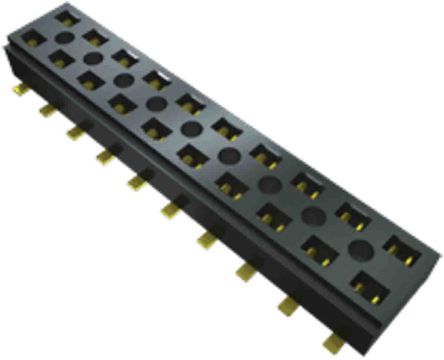 Samtec Conector Hembra Para PCB Serie CLT CLT, De 10 Vías En 2 Filas, Paso 2mm, Montaje Superficial, Para Soldar