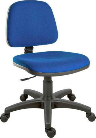 RS PRO Blue Fabric Typist Chair, 90kg Weight Capacity