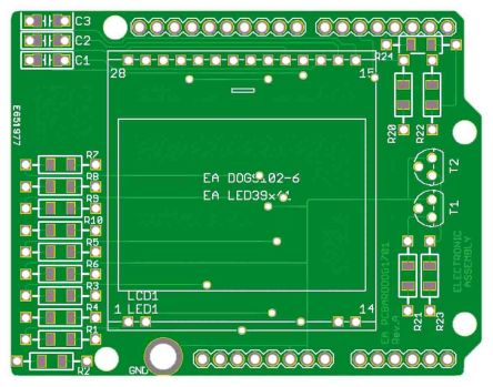 Display Visions Arduino-Platine, DOG-Anzeige