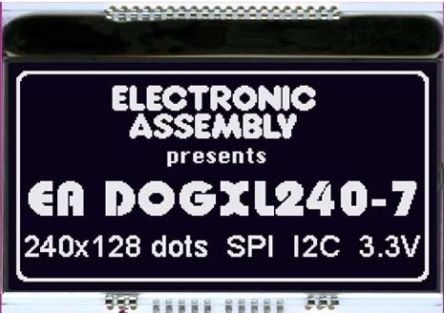 Display Visions 段码液晶屏, EA DOG系列, I2C, SPI接口