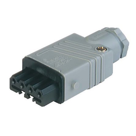 Hirschmann ST Leistungssteckverbinder Buchse Grau 4+PE, 230 V, 400 V / 10A, Kabelmontage IP54
