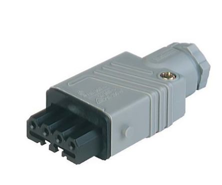 Lumberg Automation Lumberg ST Leistungssteckverbinder Buchse Grau 4P + E, 230 V, 400 V / 10A, Kabelmontage IP54
