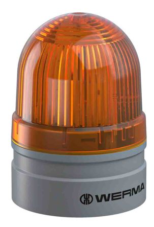Werma EvoSIGNAL Mini, LED Blitz Signalleuchte Gelb, 115 → 230 V Ac, Ø 62mm X 85mm