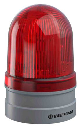 Werma EvoSIGNAL Midi Series Red Beacon, 115 → 230 V Ac, Base Mount, LED Bulb