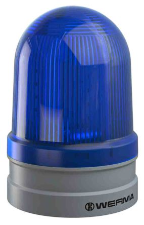 Werma EvoSIGNAL Maxi, LED Signalleuchte Blau, 12 V, 24 V, Ø 120mm X 173mm