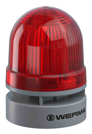 Werma EvoSIGNAL Mini LED Dauer-Licht Alarm-Leuchtmelder Rot / 95dB, 115 → 230 V Ac
