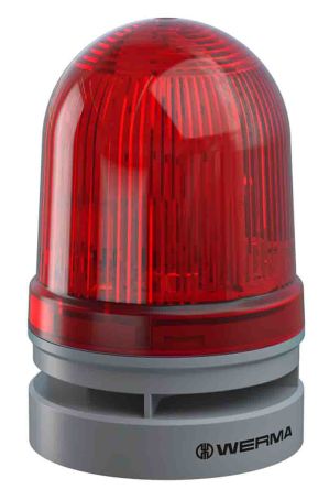 Werma EvoSIGNAL Midi LED Blink-Licht Alarm-Leuchtmelder Rot / 110dB, 115 → 230 V Ac