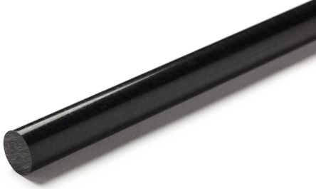 RS PRO Acetal-Rundstange, Delrin® Schwarz 1.42g/cm³, 70mm x 1m