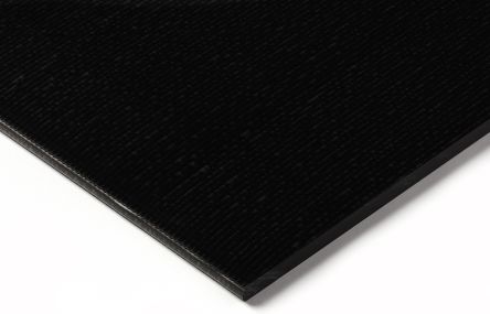 RS PRO Black Plastic Sheet, 500mm X 330mm X 10mm