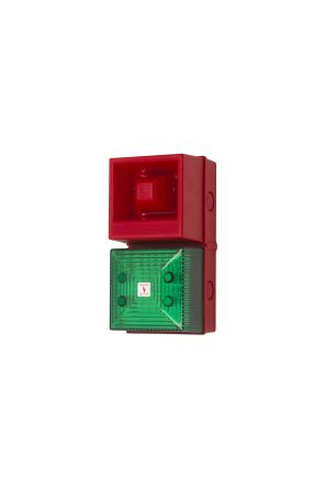 Clifford & Snell YL40 LED, Stroboskop-Licht Alarm-Leuchtmelder Grün / 108dB, 24 V