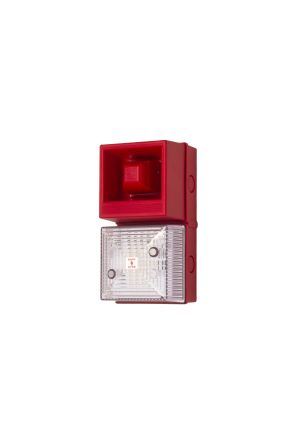 Clifford & Snell YL40 Xenon, Stroboskop-Licht Alarm-Leuchtmelder Klar / 108dB, 230 V Ac