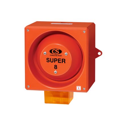 Clifford & Snell YL80 Super Xenon, Stroboskop-Licht Alarm-Leuchtmelder Orange / 120dB, 24 V Dc