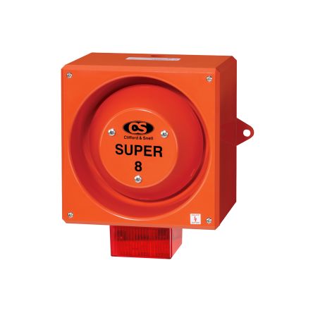 Clifford & Snell YL80 Super Xenon, Stroboskop-Licht Alarm-Leuchtmelder Rot / 120dB, 115 V