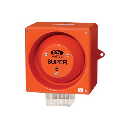 Clifford & Snell YL80 Super Xenon, Stroboskop-Licht Alarm-Leuchtmelder Klar / 120dB, 24 V Dc