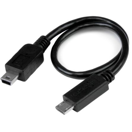 StarTech.com USB线, Micro USB B公插转Mini USB B公插, 200mm长, USB 2.0