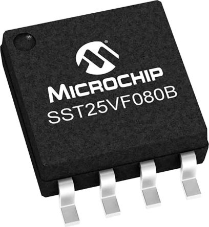 Microchip Mémoire Flash, 8Mbit, 1 M X 8, SPI, SOIJ-8, 8 Broches
