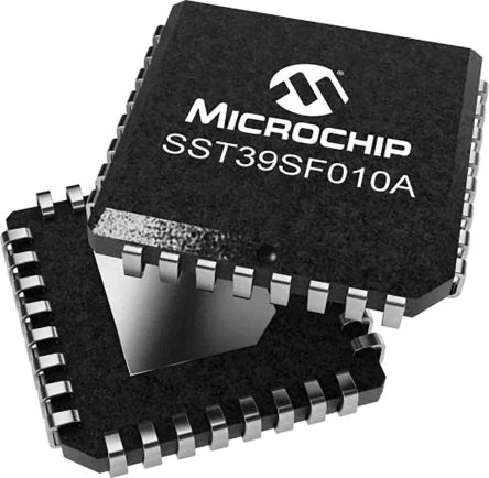 Microchip Mémoire Flash, 1Mbit, 128 X 8, Parallèle, PLCC-32, 32 Broches