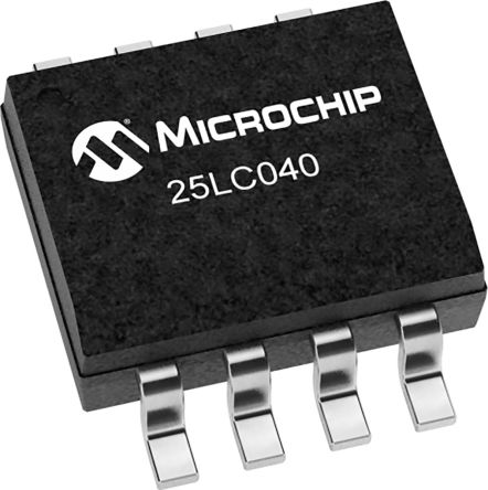 Microchip 4kbit EEPROM-Speicher, Seriell-SPI Interface, PDIP, SOIC, TSSOP, 230ns THT 512 X 8 Bit, 512 X 8-Pin 8bit