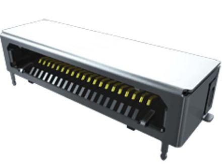 Samtec Conector Hembra Para PCB Serie FCS8, De 10 Vías En 1 Fila, Paso 0.8mm, Montaje Superficial, Para Soldar