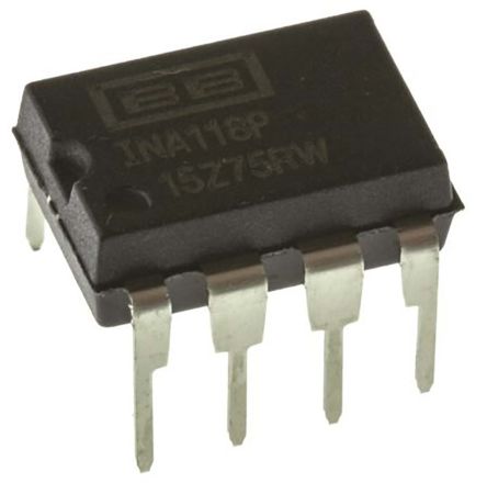 Texas Instruments Instrumentenverstärker INA118P, Offset ±125μV 18 V, PDIP 8-Pin