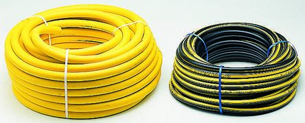 RS PRO PVC软管 黑色、黄色软管, 25mm内径, 30m长, 用于压缩空气