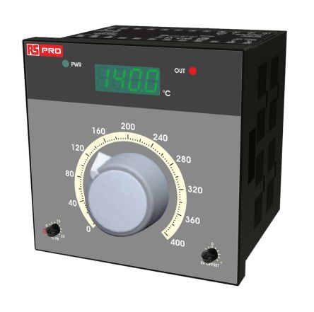 RS PRO Zweipunkt-Temperaturregler, 2 X Analog Relais Ausgang/ Thermoelement, Typ J Eingang, 230 V Ac, 96mm