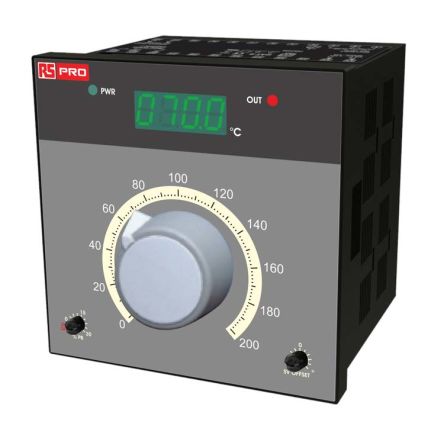 RS PRO 温控开关, 230 V ac电源, 模拟继电器输出, 96mm