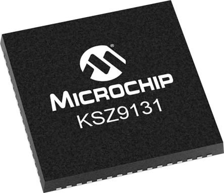 Microchip Ethernet-Transceiver 10 Mbps, 100 Mbps, 1000Mbit/s 3,3 V, QFN 64-Pin