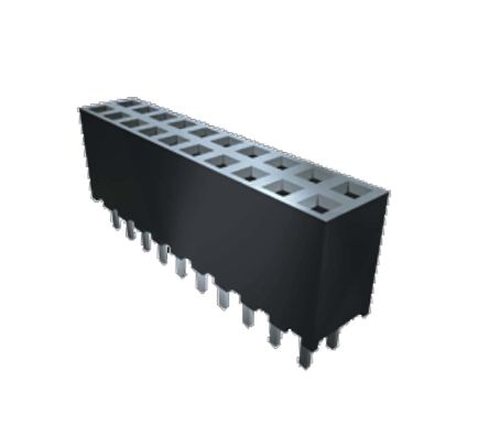 Samtec Conector Hembra Para PCB Serie SQW, De 34 Vías En 2 Filas, Paso 2mm, Montaje Superficial, Terminación Orificio