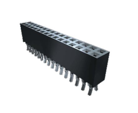 Samtec Conector Hembra Para PCB Serie SSQ, De 8 Vías En 2 Filas, Paso 2.54mm, Montaje En Orificio Pasante, Terminación