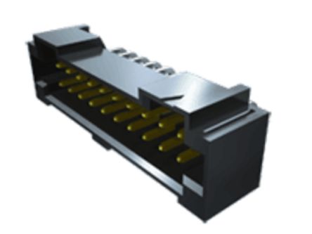 Samtec T2M Series Through Hole PCB Header, 30 Contact(s), 2.0mm Pitch, 2 Row(s), Shrouded