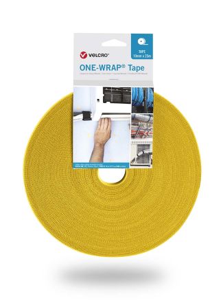 VELCRO® VEL-OW64104 One-Wrap Druckverschluss Klettband, 10mm X 25m, Gelb