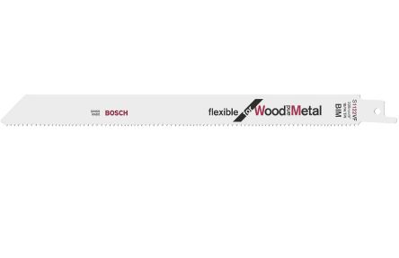Bosch Bi-Metall Säbelsägeblatt, Schnittlänge 175mm / 10 → 14 TPI, 5 Stück Für Holz Mit Nägeln
