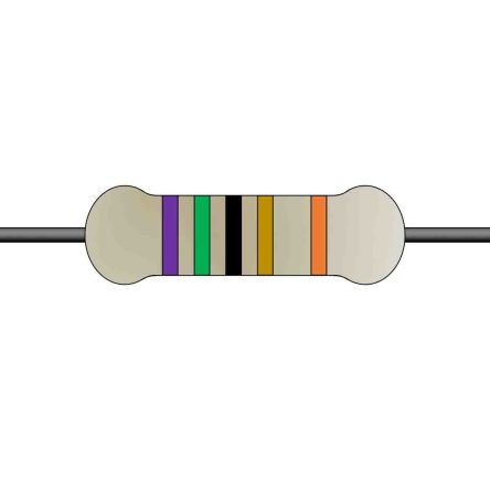 Yageo 75Ω Metal Film Fixed Resistor 0.5W ±1% MFR50SFTE52-75R