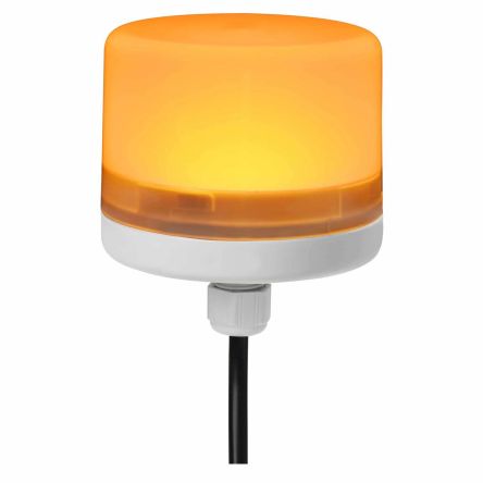 RS PRO, LED Dauer LED-Signalleuchte Orange, 24 V Dc, Ø 70mm X 75mm