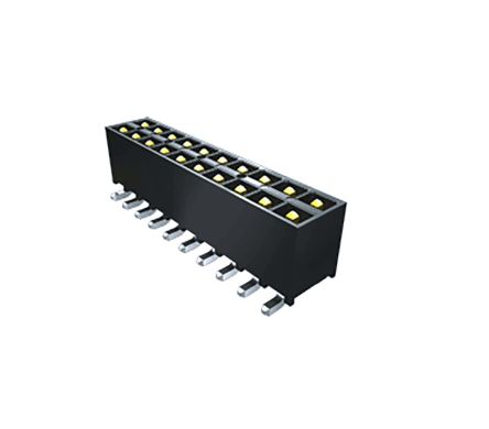 Samtec Conector Macho Para PCB Ángulo De 90° Serie IPT1 De 30 Vías, 2 Filas, Paso 2.54mm, Para Soldar, Montaje En