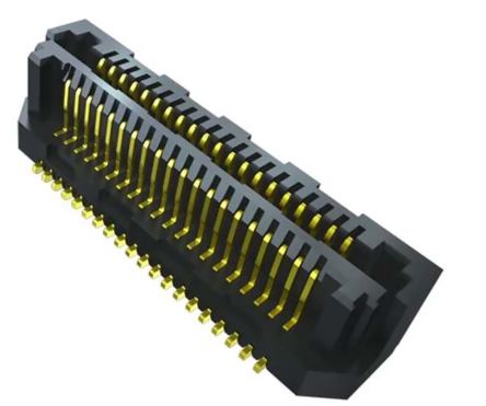 Samtec LSS Series Straight Surface Mount PCB Header, 100 Contact(s), 0.635mm Pitch, 2 Row(s), Shrouded