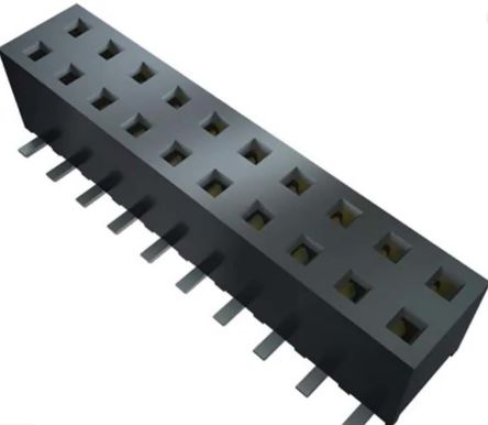 Samtec Conector Hembra Para PCB Serie MMS, De 6 Vías En 1 Fila, Paso 2mm, Montaje En Orificio Pasante