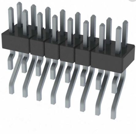Samtec MMT Series Right Angle Surface Mount Pin Header, 16 Contact(s), 2.0mm Pitch, 2 Row(s), Unshrouded