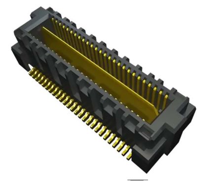Samtec Conector Hembra Para PCB Serie QFS, De 52 Vías En 2 Filas, Paso 0.635mm, Montaje En Orificio Pasante, Para Soldar