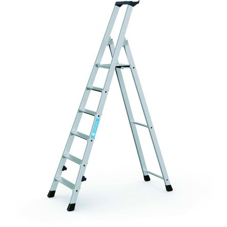 Zarges 人字梯, 6 踏板 , 打开长度 1.86m, 平台高1.26m, 铝框, 铝梯级